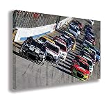NASCARトラック前レースキャンバス壁アート 30" X 18" / 75 X 45cm DP_11079