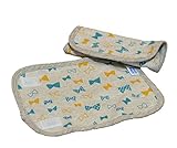 【日本製】よだれカバー2枚組 リボン(ターコイズ) かわいい赤ちゃんも喜ぶ