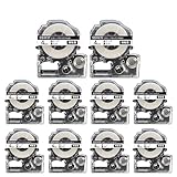 キングジム用 テプラ PRO 互換 テープカートリッジ SS4KW 4mm 強粘着 10個セット 白テープ 黒文字