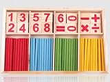 数字 で あそぼう 木の おもちゃ カラフル 知育 玩具 【棒数え】