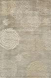 Momeni Rugs ZEN00ZEN-3BGE5080 Zen Collection, Wool & Banana Silk Hand Tufted Contemporary Area Rug, 