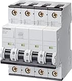 Siemens 5SY46106 Supplementary Protector UL 1077 Rated 3 Pole Breaker + Neutral 10 Ampere Maximum Tr