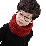 子供用 ニットスヌード ネックウォーマー ニットマフラー 首巻き 無地 筒形 ケーブル編み 暖かい 冷え対策 かわいい 子供服 スキー小物 雪遊び お出かけ クリスマス 誕生日 プレゼント 秋冬 5色