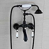 Rozin壁マウント電話形状Bathtub Faucet withハンドヘルドシャワーゴールドポリッシュ RZ081814
