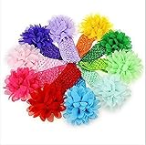 (ミネトメ)Minetom　ベビー　ガールズ　ヘッドバンド　花柄　可愛い　10点セット　弾力性　髪飾り　出産祝い　シフォン　写真を撮る