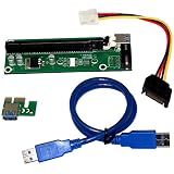 【ノーブランド品】USB 3.0 PCI-E 1X to16xエクステンダーライザーボードカードアダプターSATAケーブルを表現