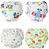 10月Elfユニセックスベビー幼児用トイレトレーニングパンツ再利用可能なパックof 4 カラー: マルチカラー