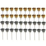 JINTONG　２種類真鍮ワイヤーブラシ＆ 鋼ブラシ ボウルカップ型 ワイヤーブラシ 研磨ブラシ 研削ブラシ 毛研磨ブラシ ドレメル 回転ツール アクセサリー　【2.35mm軸】40個入り　