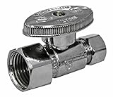 Everflow Supplies 72138pr-nlプレミアム鉛フリー3 / 8インチFIP x 3 / 8インチod圧縮マルチTurn Straight停止バルブ