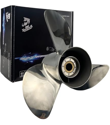 CAPTAIN Bootspropeller Aus Edelstahl, 13 1/4" X 17" Pitch, 15 Spline – Passend Für Yamaha Außenbordmotoren 50–130 PS (rechtsdrehend)