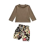 Tovadoo 子供服 ベビー服 女の子 トップス+ズボン 春夏 長袖 花柄 レトロ風 プリンセス 可愛い プレゼント 通学 旅行 海遊び 2-6歳