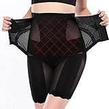 PERISLIM レディース スパッツ ボディースーツ 産後ガードル 産後リフォーム 補正下着 着るだけダイエット ボディシェイパー キャミソール ハイウエスト 拡張ホック付き（開い股式　ブラック　4