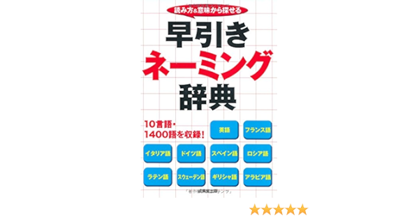 早引きネーミング辞典 読み方 意味から探せる 成美堂出版編集部 本 通販 Amazon