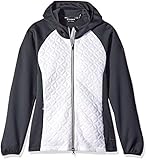 LPGA Women 's Elsa Thermal長袖ジャケット、チャコール/ Pureホワイト、ミディアム