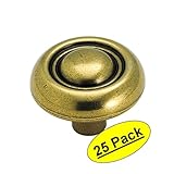 Amerock bp76291-r1 Regency真鍮マッシュルームキャビネットノブ1 – 1 / 4 "直径 – 25パック