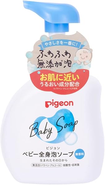 Pigeon ピジョン Baby Full Body Foam Soap 16.9 fl oz (500 ml) - 1