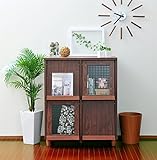 本棚　ブックシェルフ　ラック　ディスプレイラック　カラー：ブラウン　幅：75cm