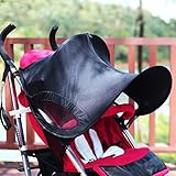 k-outdoor ベビーカー日よけカバー　サンシェイド UVカット99% 通気 折りたたみ ブラック
