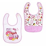 ハローキティ サンリオ お食事エプロン 2枚組 スモック キッズ 女の子 ガールズ j-kuz16 ピンク