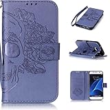 Samsung Galaxy S7 ケース UNEXTATI 落下防止 耐衝撃 液晶保護 手帳型 保護カバー カード収納ホルダー付き スタンド機能 高品質 手触り良い Samsung Galaxy S