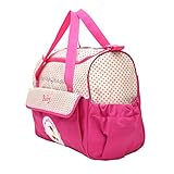 Lovoski 多機能　防水　大容量　おむつバッグ　ミイラ　ハンドバッグ　ショルダーバッグ　全4色 - ピンク