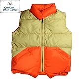 【CRESCENT DOWN WORKS】Kids Color Block Down Vest 【クレセント・ダウン・ワークス】キッズ カラーブロック ダウン ベスト ★TAN/ORANGE 6(11