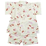 《盛夏 甚平》(ジンベイ) 日本製ベビー女児 リップル生地金魚総柄甚平スーツ 95cm/OW NO.OG-75570