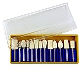 Chiloskit 羊毛フェルトバフ 3mm軸 鏡面研磨や金属磨き仕上げ 円筒 砲弾型12本セット