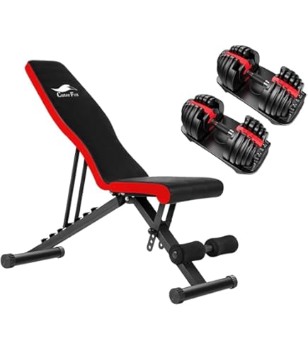 Amazon | 商品 トレーニングベンチ＋可変式 ダンベル 24kg