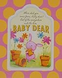 Baby Dear Wood Nursery Wall Art Plaque, PINK, 10x7.8x.7 [並行輸入品]