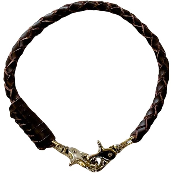 Amazon.co.jp: [ASIAN ZACCA] ウォレットチェーン 革 4本手編み 35cm