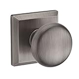 Baldwin PSROUTSR152 Reserve Passage Round with Traditional Square Rose in Matte Antique Nickel Finis