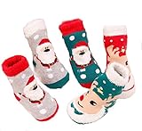 baby-mine（ベイビーマイン） ベビー 新生児 赤ちゃん 靴下 ソックス クリスマス ５足セット 秋冬用 保温 裏パイル (0～6ヶ月)
