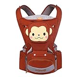 抱っこひも スリング (つかれにくい腰ベルトタイプ)オリジナル アニメ 抱っこ紐 純色 (ブラウン)