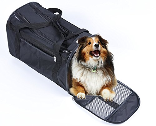 （PawStory）ペットキャリーバッグ　ボックス　ドライブ　折り畳み式 スリング　小型犬　猫 手提げ　車載 軽い お出かけ便利　 ブラック