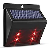 Lixada ソーラーパワー 赤色LEDプレデター抑制ライト 夜行性害虫の動物の忌避 チキンコープガード 農場 牧場 ライト
