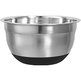 BRIGHTFUFU Stainless Steel Salad Bowl 7.87in Mixing Bowl for Salad Egg Whipping Dough Kneading and Food Prep Kitchen Mixing f