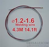 CHNsalescom MIG MAG溶接標準ライナー1.2-1.6溶接ワイヤーユーロコネクタ4.3M 14.1ft