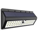 SUNIX 44 LED ソーラーライト 太陽発電 感光式 自動点灯/消灯 IP65防水 配線/電気代不要 省エネ 広角 足元 ガーデン 玄関 階段 廊下 駐車場などに適用 ソーラー壁掛けライト 防犯