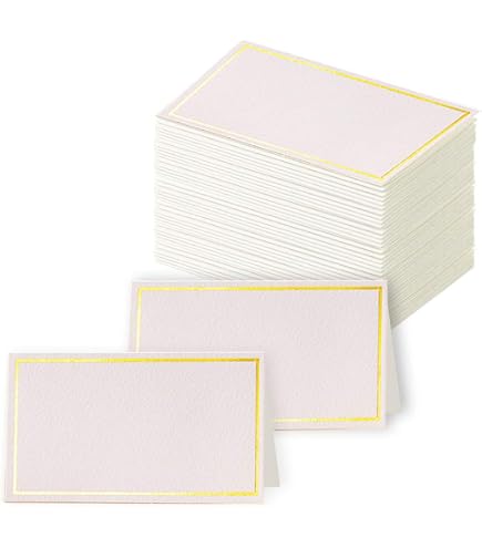 100 Ivory Blank Place Cards – Table Name Cards For Weddings, Parties, All Occasions By UK Card Crafts
