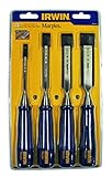 Irwin Marples M444/S4 4-Piece Blue Chip Bevel Edge Woodworking Chisel Set [並行輸入品]