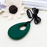 エメラルドグリーンベビー新生児シリコンティアドロップペンダントTeethingネックレスTeether Chewing BPAFree