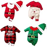 [fenglin love] クリスマス サンタクロース 男女兼用 ベビー着ぐるみ ロンパース コスチューム サンタコス 幼児用 パーティー 簡単 イベント かぼちゃ