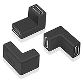 Poyiccot USB Type C 延長アダプタ、USB C L字 L型USB C メス メス 延長アダプタ、 USB C 中継アダプタ USB 3.1 5A/100W 急速充電＋10Gbps 高速データ転送 タイプC 延長コネクタ Mac Book Pro/Type Cデバイスに対応 (3個)