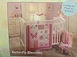 Little Bedding by NoJo -Butterfly Blossoms 4pc Crib Bedding Set (Pink and Purple) by NoJo