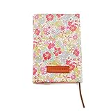 リバティプリント ブックカバー（Flower Tops）（フラワー・トップス)ピンク