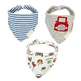 赤ちゃん　ベビー　子供　幼児用　防水　サイズ調整可能　よだれかけ　三角 スナップ ベビービブ　３枚