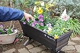足付プランター大 59cm × 24 cm × 31cm ダークブラウン