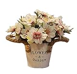 美しい人工花シルクの花偽の花バスケットホワイト