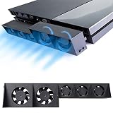 ElecGear PS4用自動冷却ファン、外付けターボUSBクーラーファン、PlayStation 4 CUH-1xxx用の自動温度センサー制御放熱